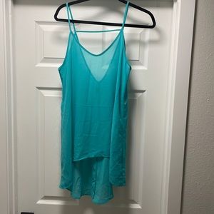 Lush teal hi- low tank size medium
